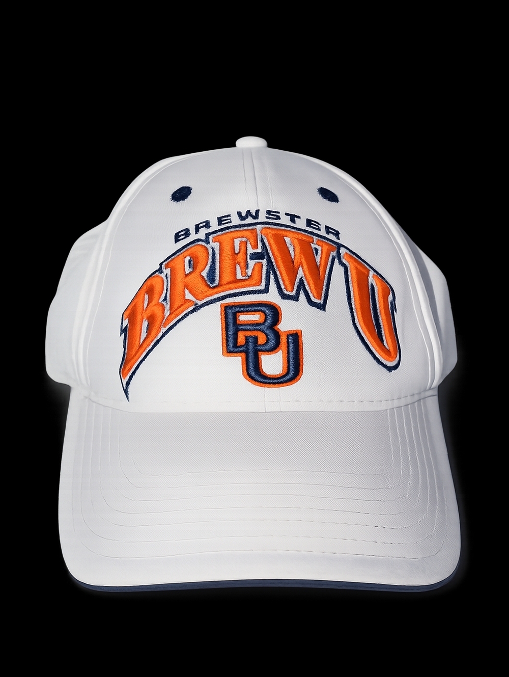 Brewster BU Hat Top Of The World White Adjustable College Embroidered Cap